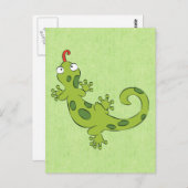 Leuke cartoon hagedis briefkaart (Voorkant / Achterkant)