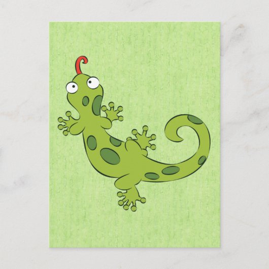 Leuke cartoon hagedis briefkaart (Voorkant)