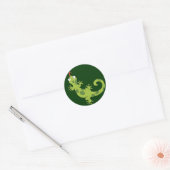 Leuke cartoon hagedis ronde sticker (Envelop)
