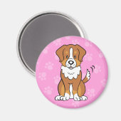 Leuke cartoon hond Australische herder magneet (Voorkant / Achterkant)