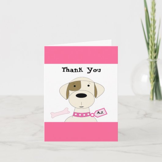 Leuke Cartoon Hond Bedankt (Voorkant)