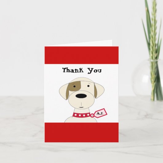 Leuke Cartoon Hond Bedankt (Voorkant)
