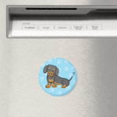 Leuke Cartoon Hond Dachshund Magnet (Insitu (Vaatwasser))