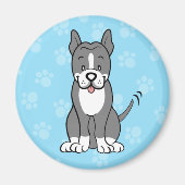 Leuke cartoon hond pitbull magneet (Voorkant)
