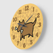 Leuke Cartoon Hond Wandklok (Hoek)