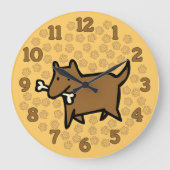 Leuke Cartoon Hond Wandklok (Voorkant)