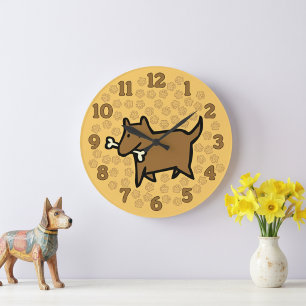 Leuke Cartoon Hond Wandklok