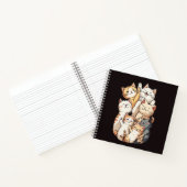 Leuke cartoon kat groep foto notitieboek (Binnen)