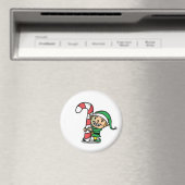 Leuke Cartoon Kerst Elf Magnet (Insitu (Vaatwasser))