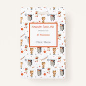 Leuke Cartoon Kinder in kostuums kinderarts Badge (Voorkant)