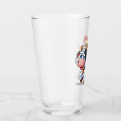 Leuke cartoon koe/kip glas (Rechts)