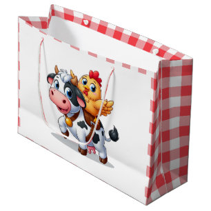 Leuke cartoon koe/kip groot cadeauzakje