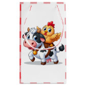 Leuke cartoon koe/kip klein cadeauzakje (Achterkant)