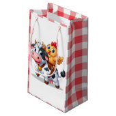 Leuke cartoon koe/kip klein cadeauzakje (Achterkant Gekanteld)