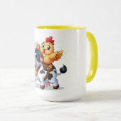 Leuke cartoon koe/kip mok (Voorkant rechts)