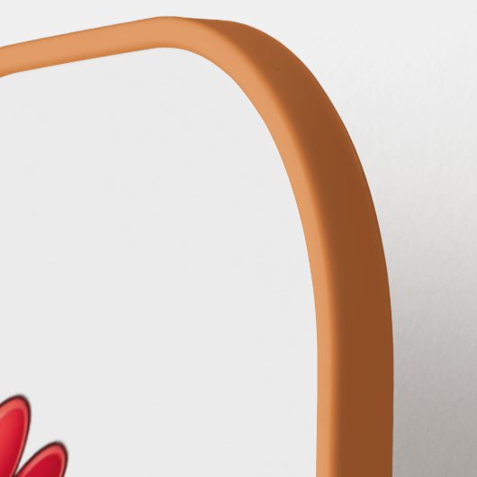 Leuke cartoon koe/kip pickleball paddle (Links Detail)