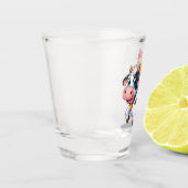 Leuke cartoon koe/kip shot glas (Links)