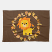 Leuke Cartoon Leeuw Mandala keukenhanddoek (Horizontaal)