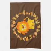 Leuke Cartoon Leeuw Mandala keukenhanddoek (Verticaal)