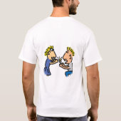 Leuke Cartoon lift naar Heaven Love Forever T-shirt (Achterkant)