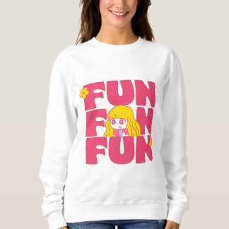 Leuke Cartoon Meisje Vrouwen Sweatshirt