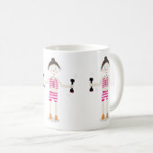 leuke cartoon mok meisje (Voorkant rechts)