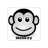 Leuke Cartoon Monkey Gezicht Rubberstempel (Afrduk)