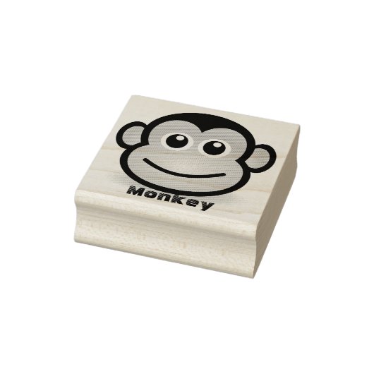 Leuke Cartoon Monkey Gezicht Rubberstempel (Stempel)