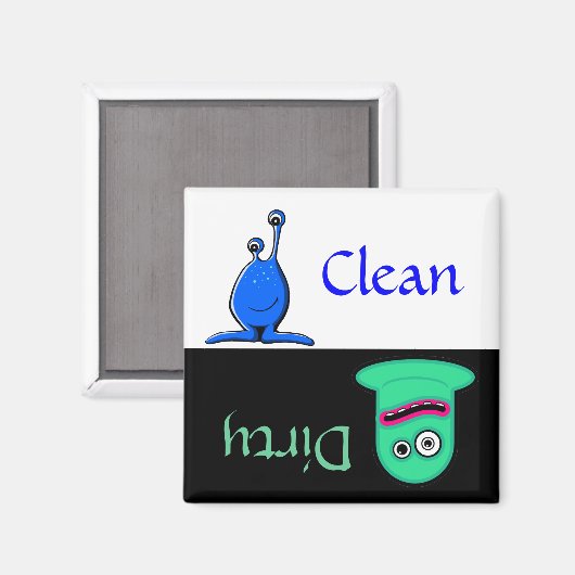 Leuke Cartoon Monsters Vaatwasser Magnet (Voorkant / Achterkant)