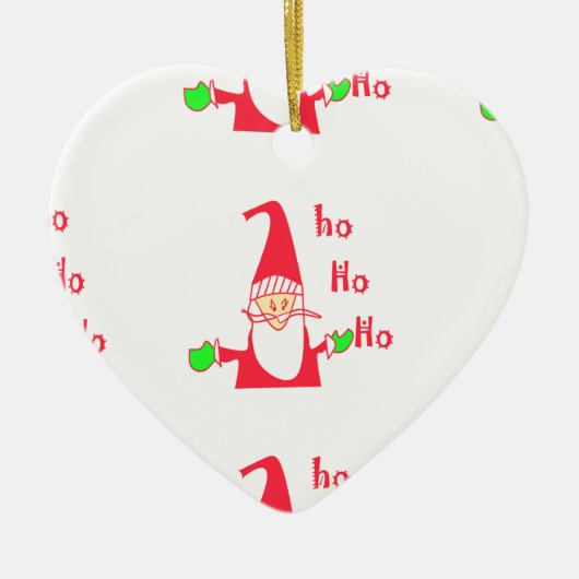 Leuke Cartoon Mouse Santa Collectie. Keramisch Ornament (Voorkant)
