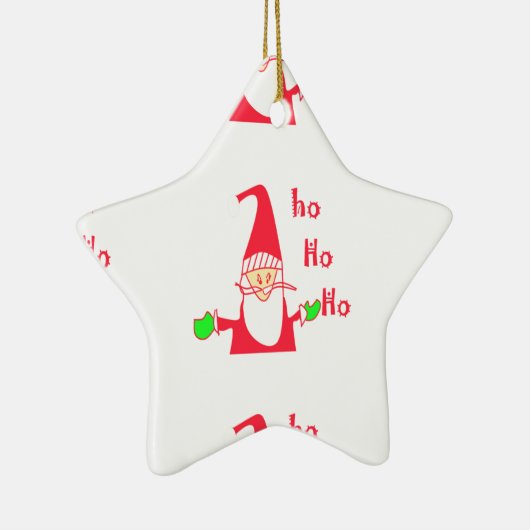 Leuke Cartoon Mouse Santa Collectie. Keramisch Ornament (Rechts)