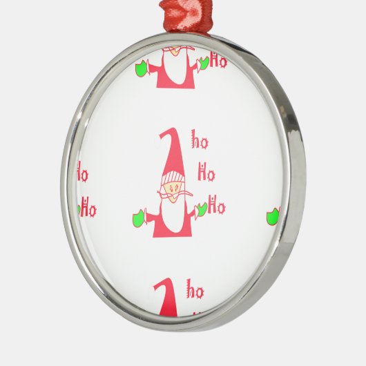 Leuke Cartoon Mouse Santa Collectie. Metalen Ornament (Links)