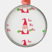 Leuke Cartoon Mouse Santa Collectie. Metalen Ornament (Voorkant)