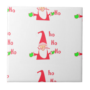 Leuke Cartoon Mouse Santa Collectie. Tegeltje