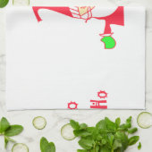 Leuke Cartoon Mouse Santa Collectie. Theedoek (Gevouwen)