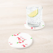 Leuke Cartoon Mouse Santa Collectie. Zandsteen Onderzetter (Zijkant)