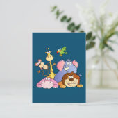 Leuke Cartoon Oerwoud Dieren Briefkaart (Staand voorkant)