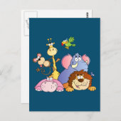 Leuke Cartoon Oerwoud Dieren Briefkaart (Voorkant / Achterkant)