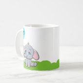 Leuke cartoon olifant koffie Mok (Voorkant links)