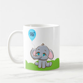 Leuke cartoon olifant koffie Mok
