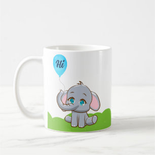 Leuke cartoon olifant koffie Mok