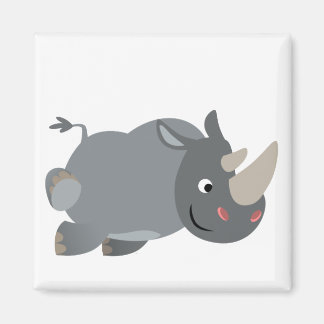 Leuke Cartoon opladen neushoornmagneet Magneet