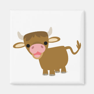 Leuke Cartoon Ox magneet