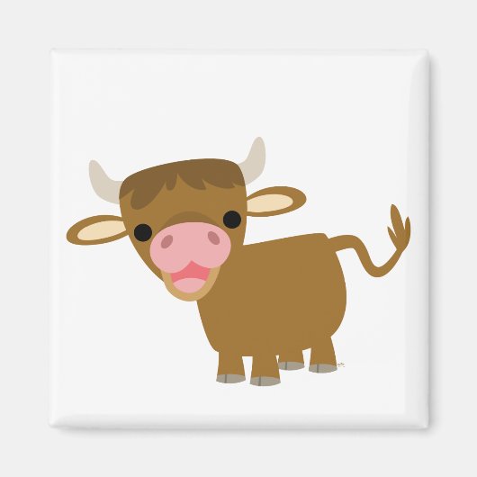 Leuke Cartoon Ox magneet (Voorkant)