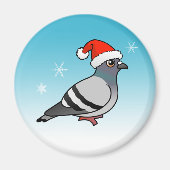 Leuke Cartoon Pigeon Santa Magneet (Voorkant)