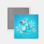 Leuke cartoon Polar beer Magnet (Voorkant / Achterkant)
