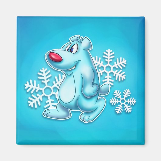 Leuke cartoon Polar beer Magnet (Voorkant)