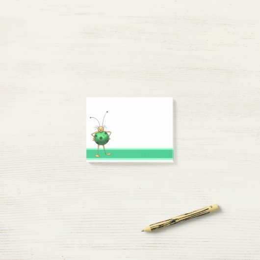 Leuke cartoon post het post-it® notes (Op bureau)