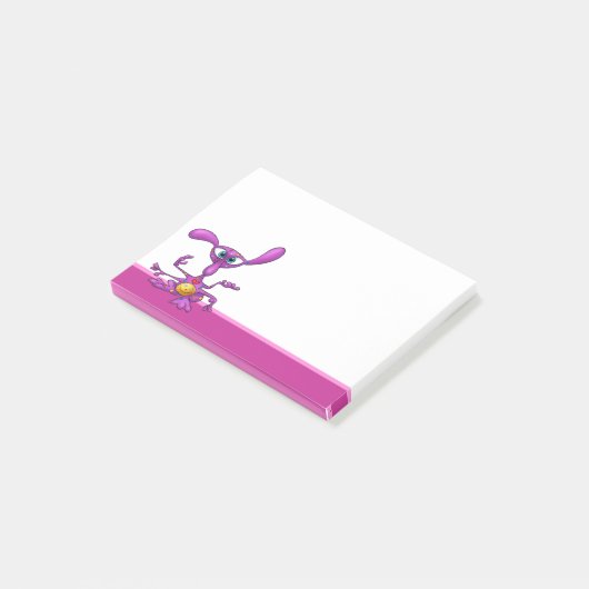 Leuke cartoon post het post-it® notes (Schuin)