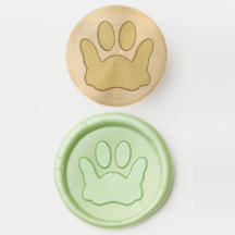 Leuke Cartoon Puppy Pauw Print en Bone